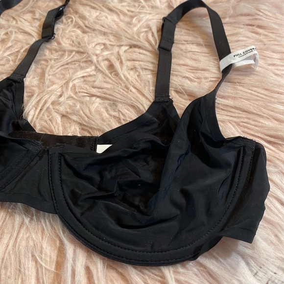 NWT SMOOTHEZ By Aerie Black Unlined Full Coverage Bra - Picture 5 of 9